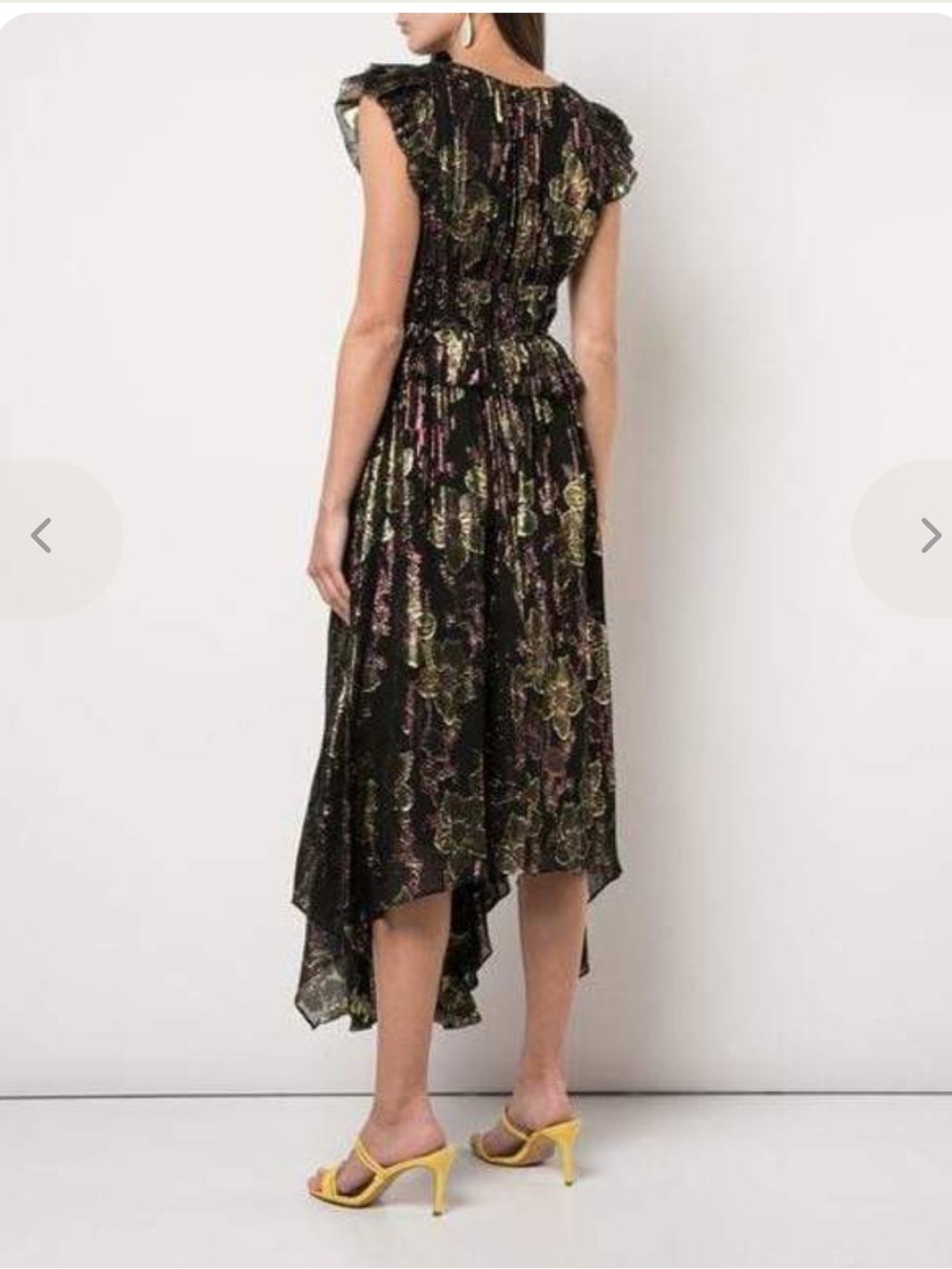 Ulla Johnson Nerissa Dress
Black Floral High-Low Ruffle Midi Dress - Picture 10 of 13